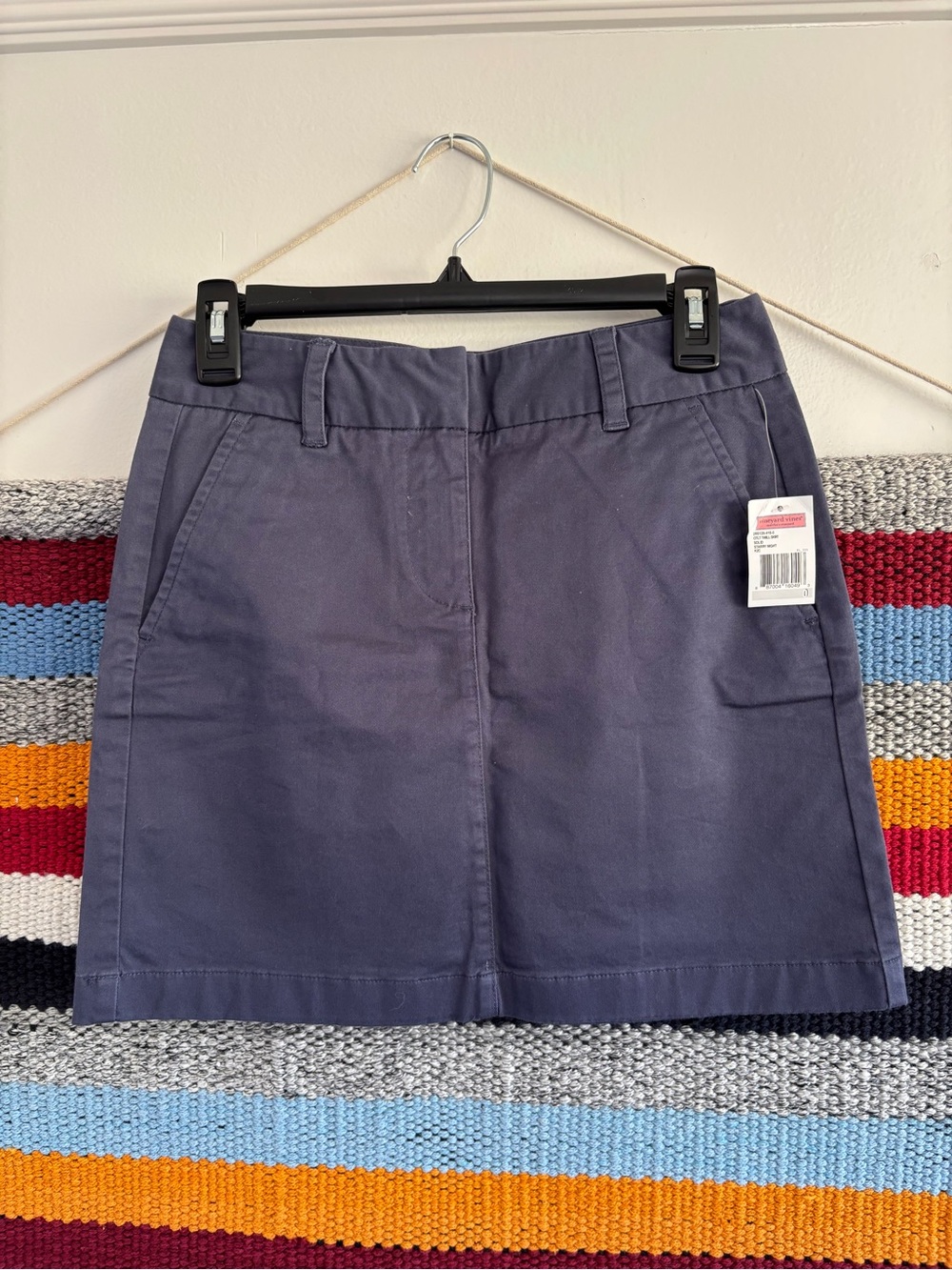 Vineyard Vines Navy Cotton Mini Skirt